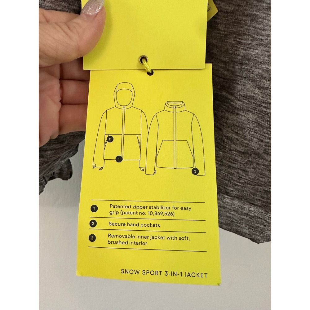 All in Motion Kids Gray Snow Sport 3-in-1 Jacket Size‎ L 10 12 - Picture 6 of 7